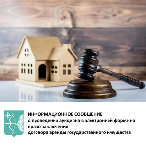 ИНФОРМАЦИОННОЕ СООБЩЕНИЕ о проведении аукциона в электронной форме на право заключения  договора аренды государственного имущества