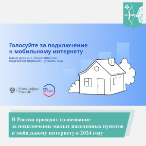 В России проходит голосование за подключение малых населенных пунктов к мобильному интернету в 2024 году